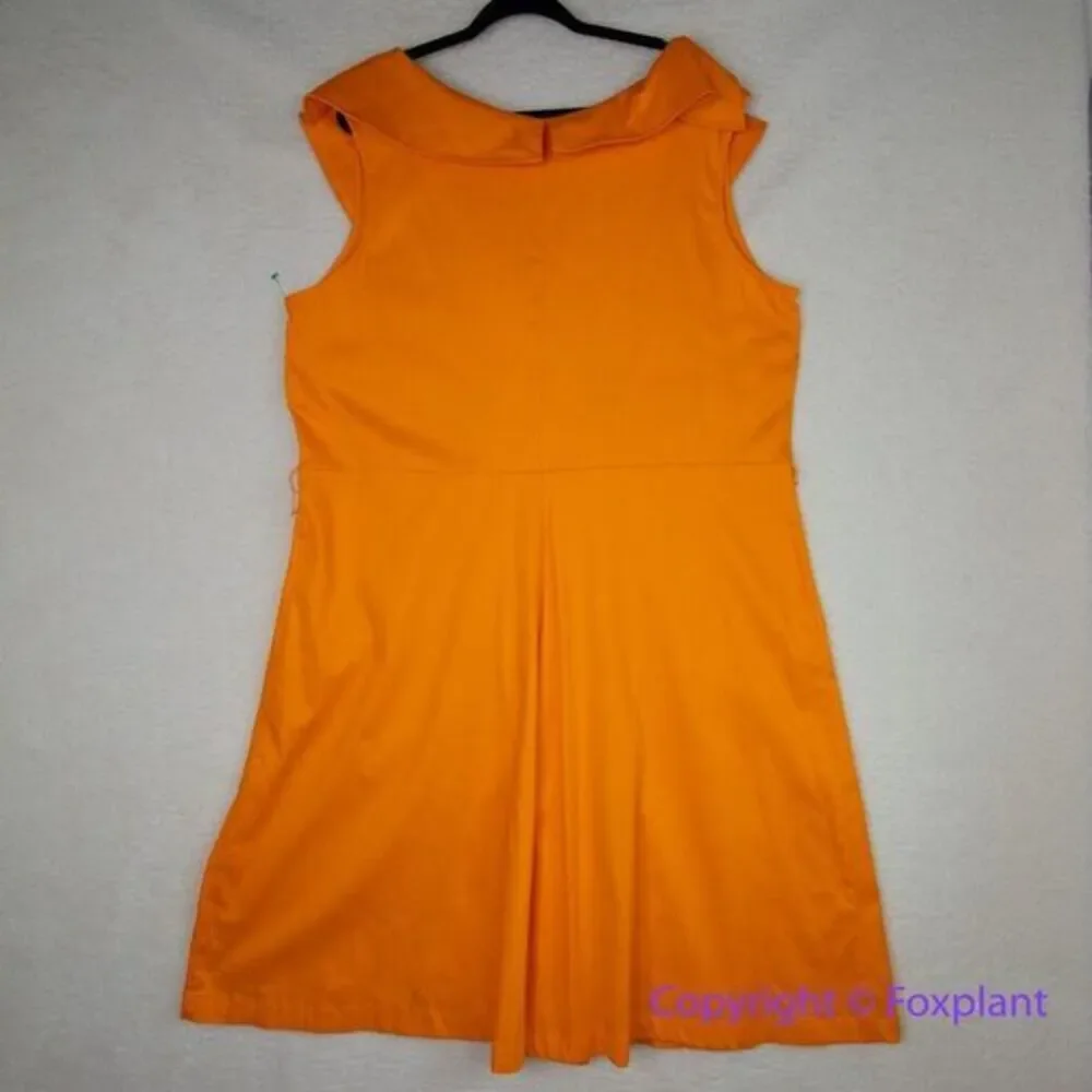 New! Ashley Stewart orange dress double breasted collared with belt, size 22/24 - Picture 9 of 16